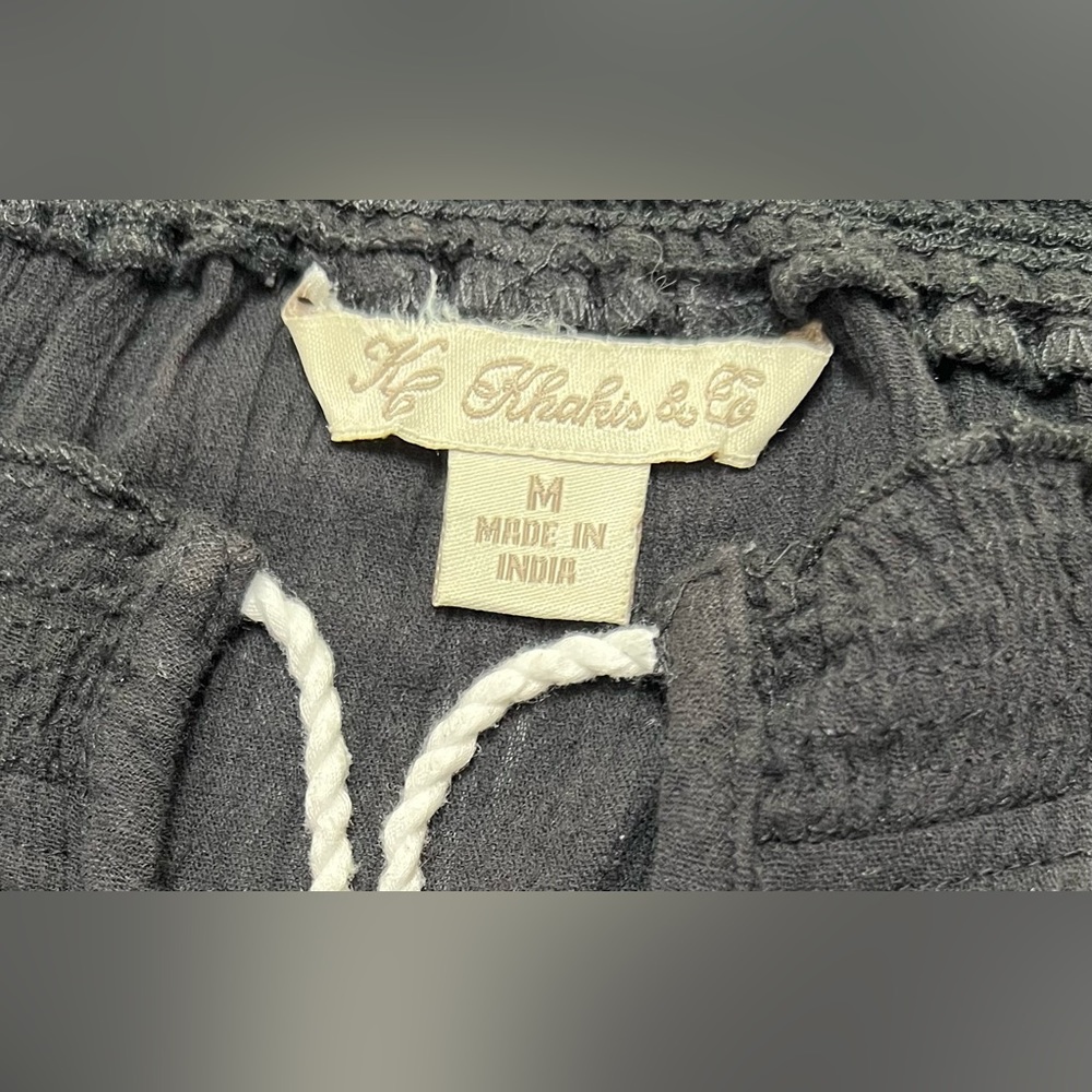KC Khakis & Co Black & White Embroidered Boho Top - Picture 3 of 13
